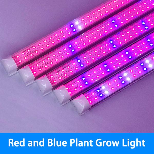 18W T8 LED Grow Tube Light 2ft 4ft Red Blue Full Spectrum LED Plant Light For Greenhouse