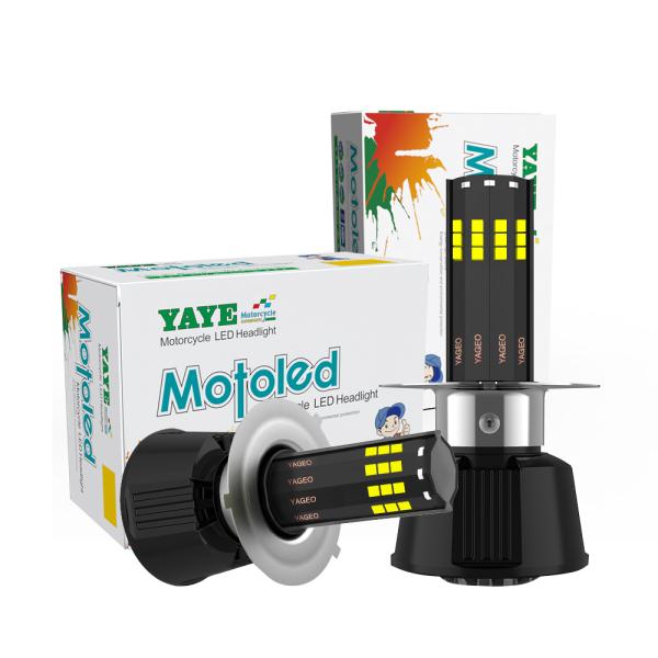 YAYE 100W 12000LM 8 боковой излучающий H4 светодиодный мотоциклетный фары с прочным и дизайном