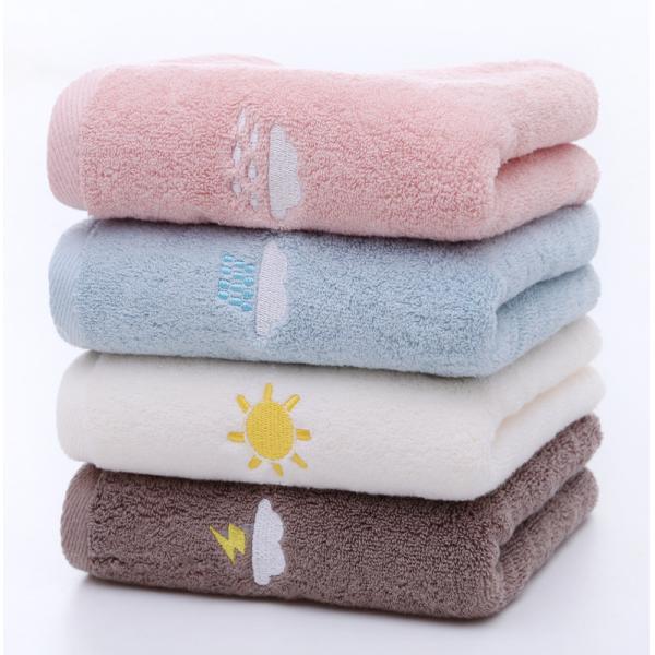 Taille personnalisée pour tous les âges Embroidery Logo serviette en coton pour hommes femmes serviettes épaisses douces COLORE SOLID