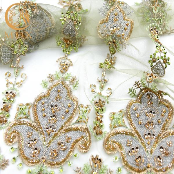 Ширина ручной работы 135cm особенных тканей шнурка свадьбы материальная расстворимая в воде