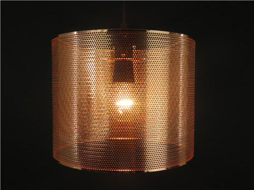 110v Copper Punched Decorative Metal Lamp Shades With Small Hole