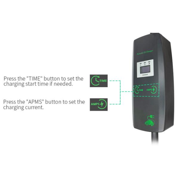 Быстрый поручая заряжатель 16a 32a портативного типа 2 зарядного кабеля Ev портативный со штепсельной вилкой CEE