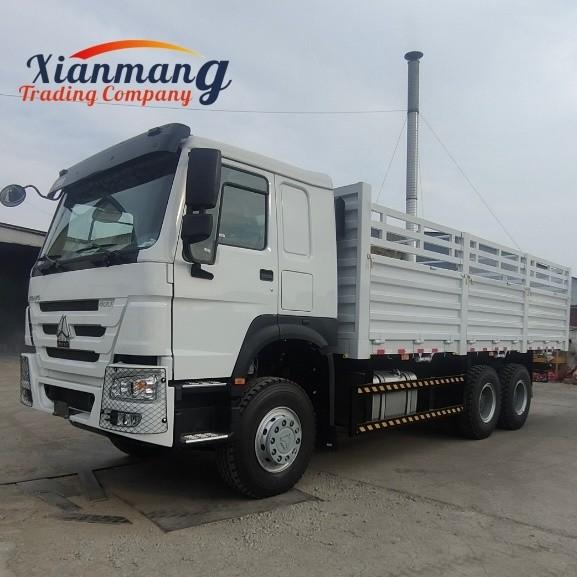 Sinotruk HOWO 6X4 371HP 20-30t Fence Cargo Truck 3 Axles Used Draw Bar Trailer