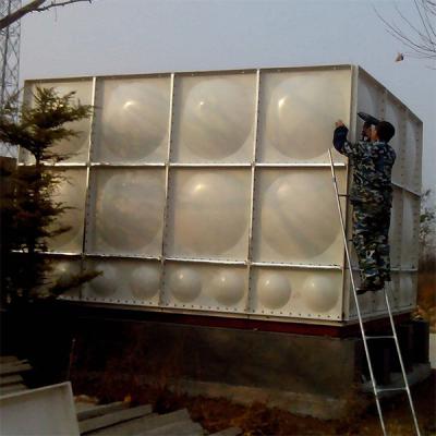 Tanques de armazenamento secionais plásticos da água fria da fibra de vidro para o tratamento da água da água de esgoto da exploração agrícola