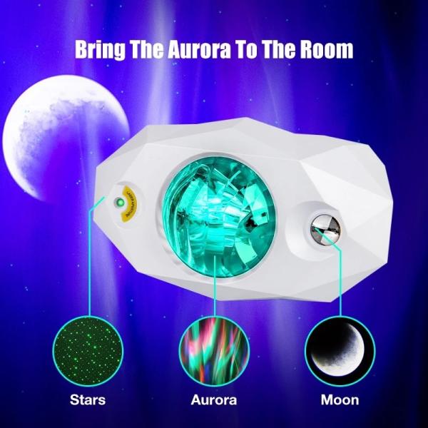 Amazon Hot Aurora Projector Wireless Music Speaker Remote Control Dream Aurora Star Lights Projector Lamp For Kids Baby
