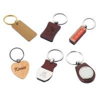 Wholesale Custom Engraving Logo Metal Carabiner Keyring Blank Zinc Alloy  Customized Promotional Wood Metal Key Chain