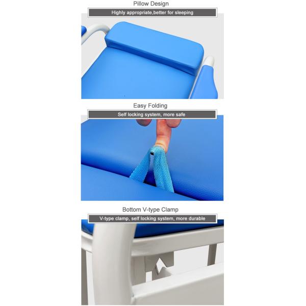 Медицинская складывая сопровождающая кровать Кум стул для комнаты стационарного больного