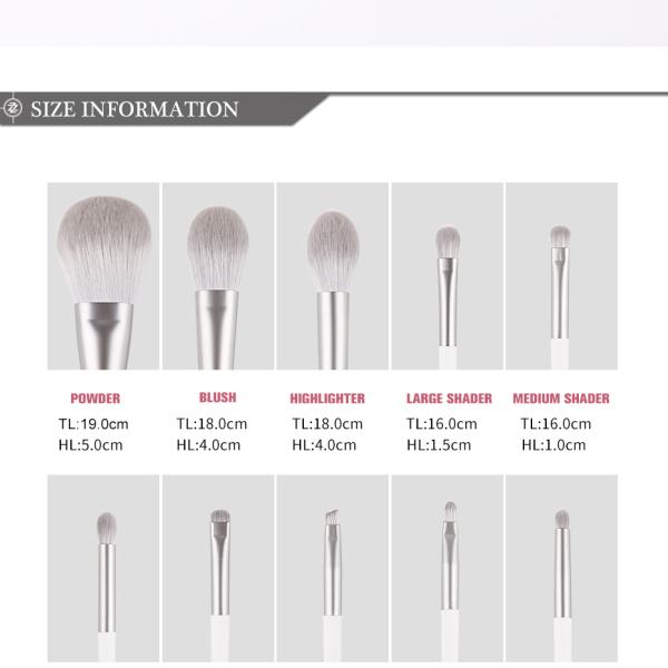 Skin Friendly 6pcs Facial Makeup Brushes Easy Powder Absorbtion