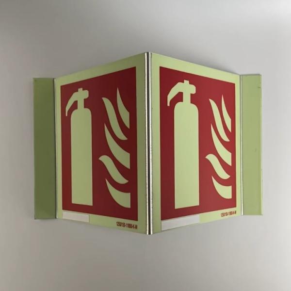 Safety Photoluminescent Aluminum Fire Extinguisher Signs Custom