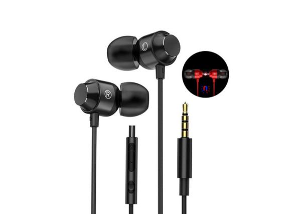 Workout Use Metallic Earbuds With Mic 3 . 5MM StereoPlug 32Ohm Impedance