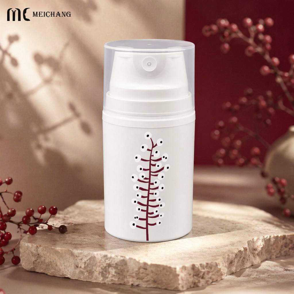 30ml-150ml Self-Sealing Airless Pump Bottle with Protective Cap | PP Vacuum Cosmetic Packaging Bottle(MC-227)