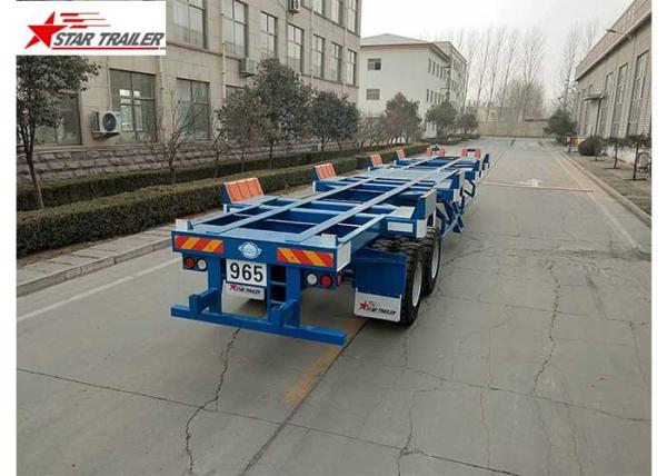 4 Double Chamber 40 Foot Flatbed Trailer With Heavy Duty Type Suspension