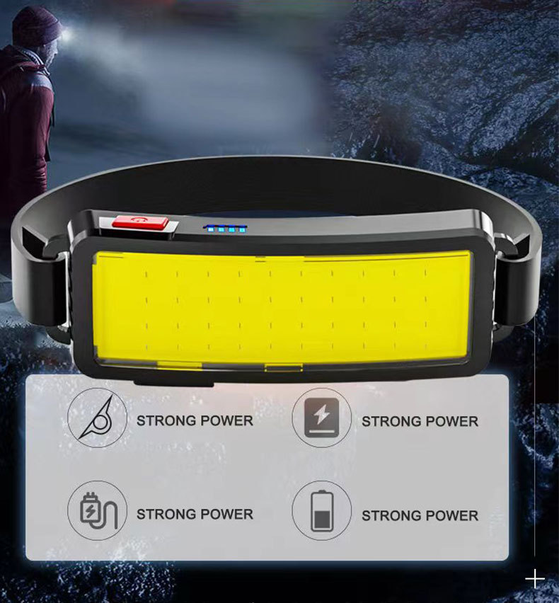 Cross-border Headlamp Strong Light Charging COB Wide Light Area Head Wear Repair Work Lamp Outdoor Led Lighting Lamp Wholesale