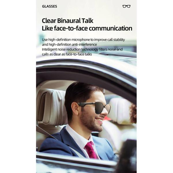 New smart audio glasses IPX5 waterproof Bluetooth music sunglasses