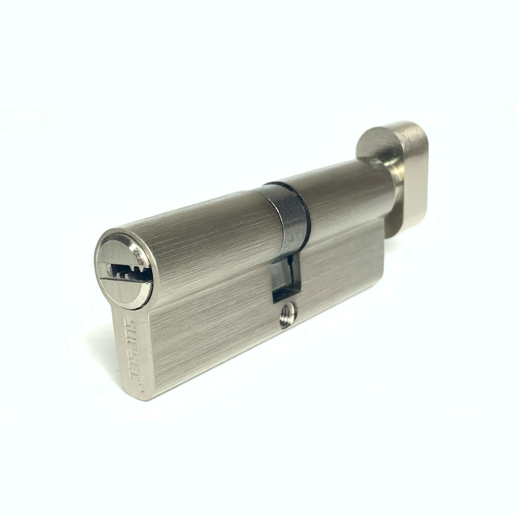 80mm Knob Cylinder Lock Custom Size Single Thumbturn Cylinder Silver