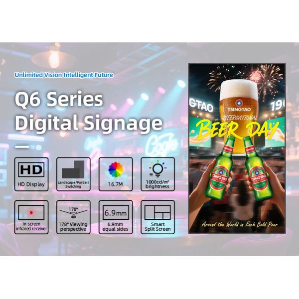 DLED Backlight Digital Advertising Display Screen Indoor Digital Signage 55