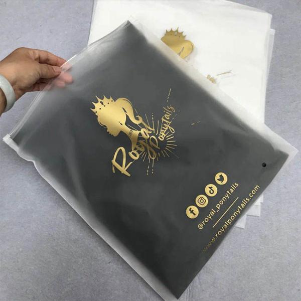 Wholesale Custom Printing Logo Plastic Zip Packaging Poly Bags Biodegradable Frosted Eva Zipper Bag Clothing Brand