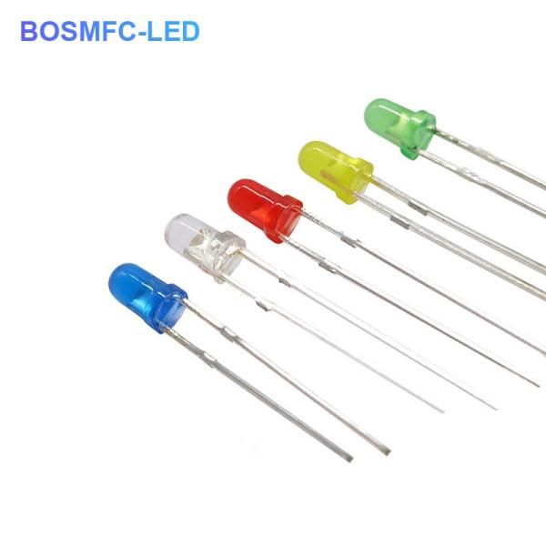 3mm dip led Luz verde LED Diodo emissor de luz 5V comprimento de onda 520nm-535nm