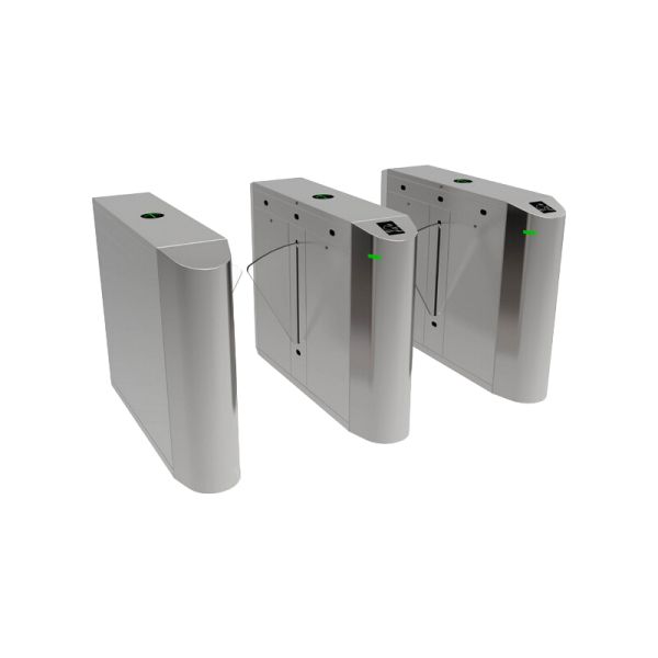 SS304 Cabinet Brushless Motor RGB LED Indicator Flap Barrier Gate with Access Control Turnstile