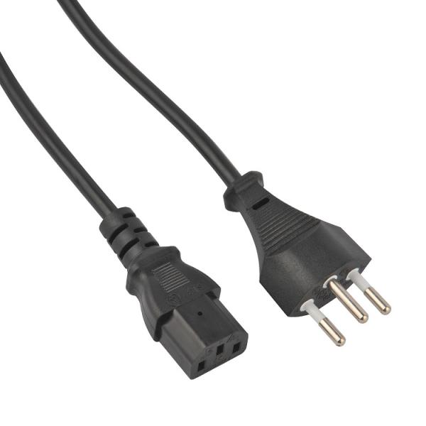 CE IMQ 3 Pin Pure Copper 1m 1.2m 1.5m 1.8m 3m Italy Iec 320 Euro C13 16A Plug Power Cable for Laptop 1 Outlets