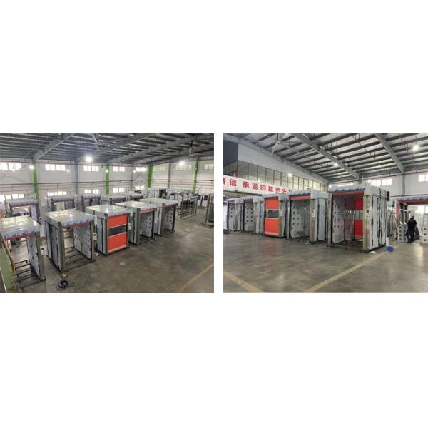 PVC Roller Industrial Air Shower Powder Coating SUS304 Inner Cargo Air Shower
