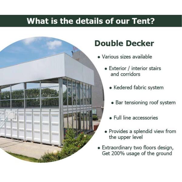 Three Floor Outdoor Event Tents , Triple Deck Tent for Commercial Shop and Office