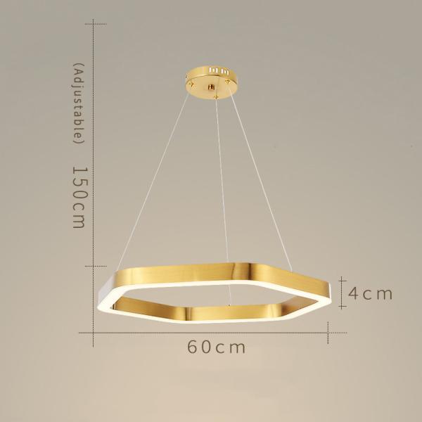 Modern Led Chandelier Gold Living Room Lamp Simple Creative Gold Chandelier(WH-NC-68)