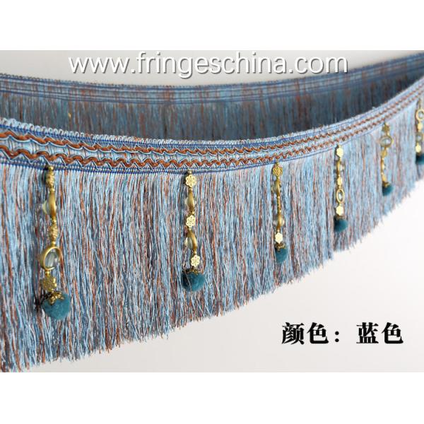 Handmade fashionable chain beads lace tassels fringes for curtain/sofa/pillow/stage decoration