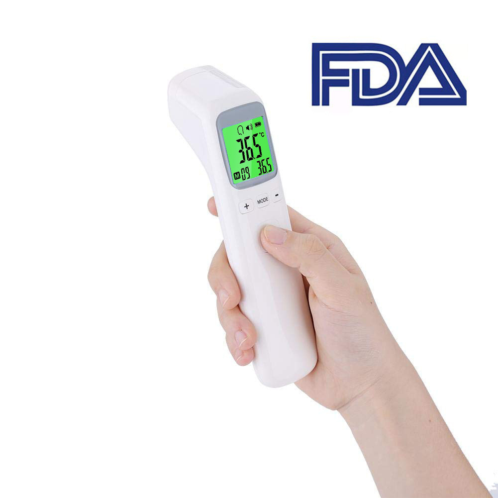 Non Contact Infrared Baby Forehead Thermometer 3VDC Medical With Memory And Backlit