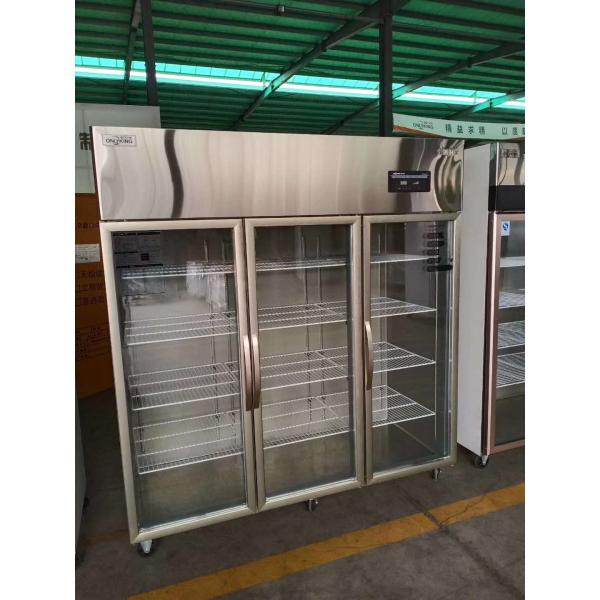 3 Doors Upright Stainless Steel Freezers For Restaurant Kitchen