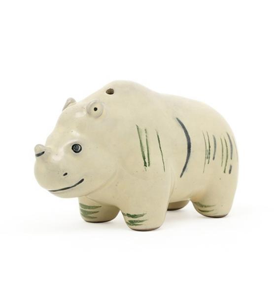 Blue 3d Animal Shaped Pottery Stoneware Salt And Pepper Shaker With Decal On Glaze