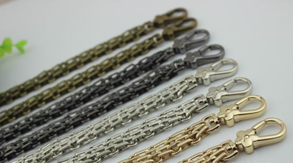 New product design zinc alloy snap hooks match 120 mm iron material gold chain for bag