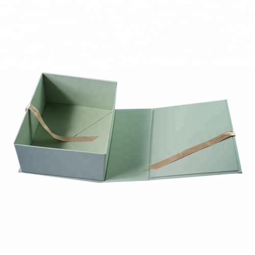 Ribbon Closure Style Jewelry Packaging Boxes , Folding Gift Packaging Box Durable