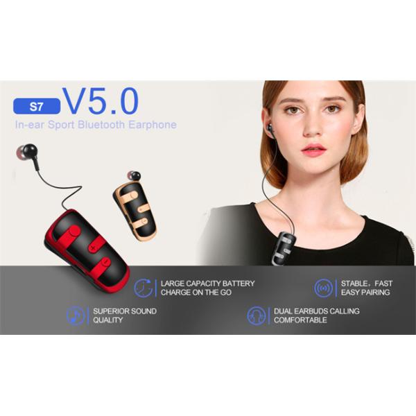 Plastic Volume Control Business Bluetooth Earphone IPX3 Waterproof