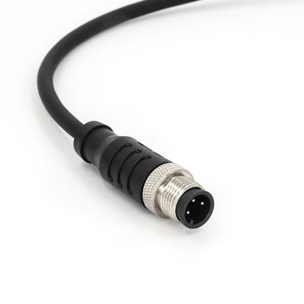 12 Pin Male M12 Connectors 30V IEC 61076-2-101 Unshield Pre Assembled Cable Straight