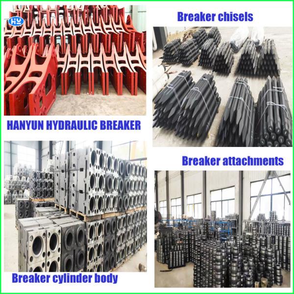 9 Ton Excavator 40CRMO Chisels Hydraulic Jack Hammer For Skid Loader Pin Breaker