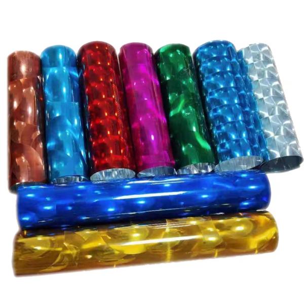 Película de lente metalizada 3D de ojo de gato colorido PET para decoración y embalaje