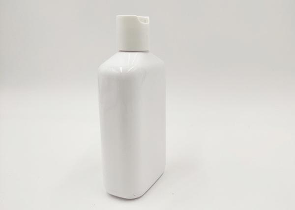 Filp Top Cap Pet Cosmetic Bottle , Cosmetic Squeeze Bottles Flat Shape