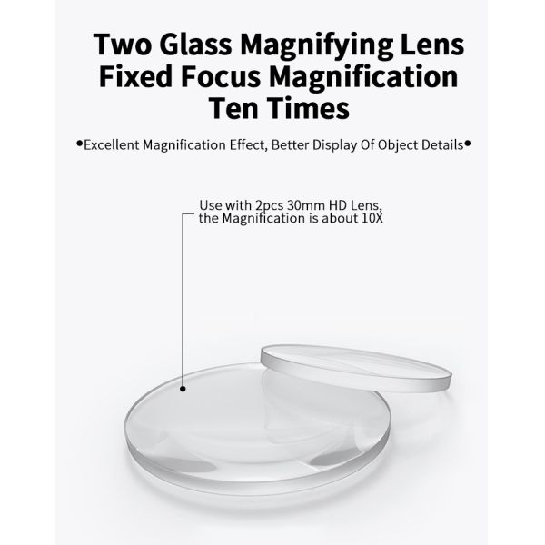 3LED/3UV Light Headband Magnifier 10x Focusing Reading Measuring Professional Vision Screen Handheld