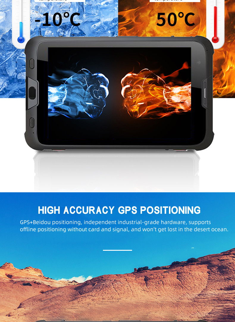 MT6753 1.6Ghz 8 дюймовый прочный планшет Медицинский планшет ПК IPS HD экран