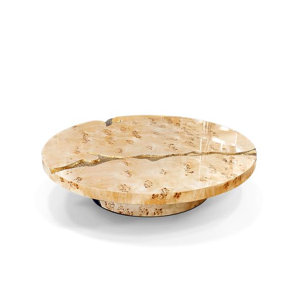 Black Modern Coffee Table Round Marble Top Nordic For Living Room Decor