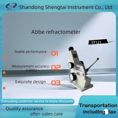 O refractometer de ST121Abbe pode medir o R.I. de líquidos ou de sólidos transparentes, semi transparentes