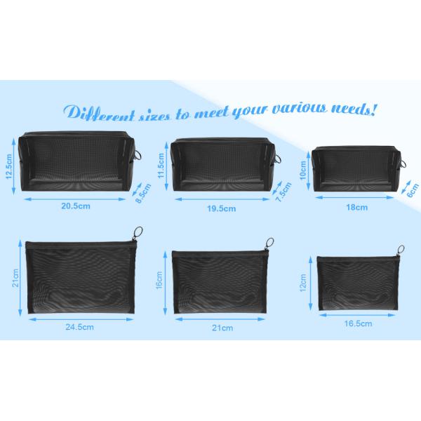 Mesh Makeup Cosmetic Bag Portable Travel Organizing Zipper Pouch Toiletries Pouches Home Office Accessories