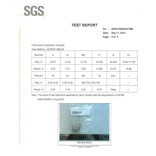 Адвокатура штанги нержавеющей стали 17-4ПХ, нержавеющая сталь 630 затвердетая высыпанием