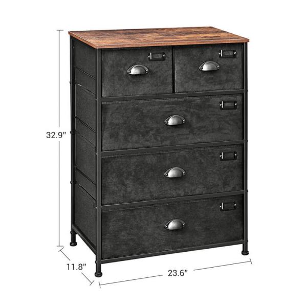 Chest of Drawer for Sale, Bedroom Drawer Dresser, Dresser with Fabric Drawer, Industrial Drawer Dresser, ULVT45H