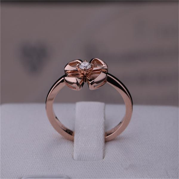 Кольцо золота Роза карата Fiorever 18 ювелирных изделий бренда золота Roma установило с центральным REF 355305 диаманта