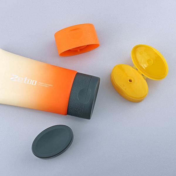 ABL Sun Cream Tube 130ml - 250ml Sunscreen Orange Tube With Ovale Ice Crack Pattern Flip Top Caps