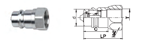 As válvulas de bola datilografam a acoplador do ISO 5675 o acoplamento rápido hidráulico de aço para a construção