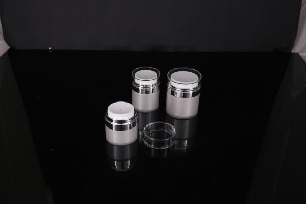 hand lip crystal pump empty square white Screen Printing Airless 30ml Cosmetic Cream Jars
