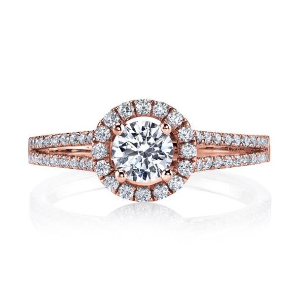Lab Created Diamond Halo Ring 18K 14K 10K Solid Gold Customized